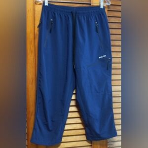 NWT Mocoly Cargo Hiking Pants Active Wear Navy Blue Capris Quick Dry Womens S